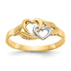 Gold Two-Tone Polished Heart Rings