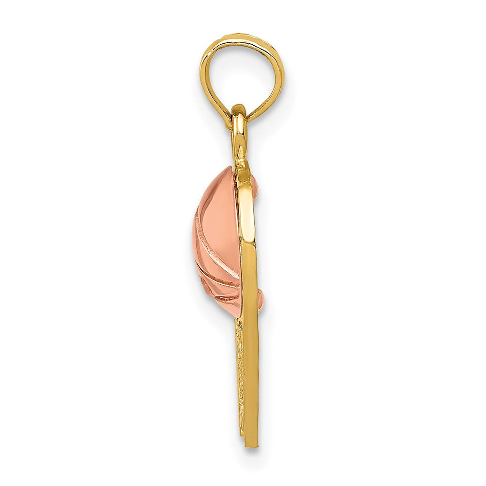 Gold Polished Basketball Pendants