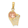 Gold Polished Basketball Pendants