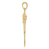 10k Two-tone Leaves w/Flower Charm Holder