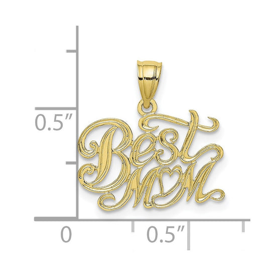 Gold Polished Mom Pendants