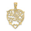 10k BEST MOM in Heart Charm