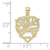 10k BEST MOM in Heart Charm