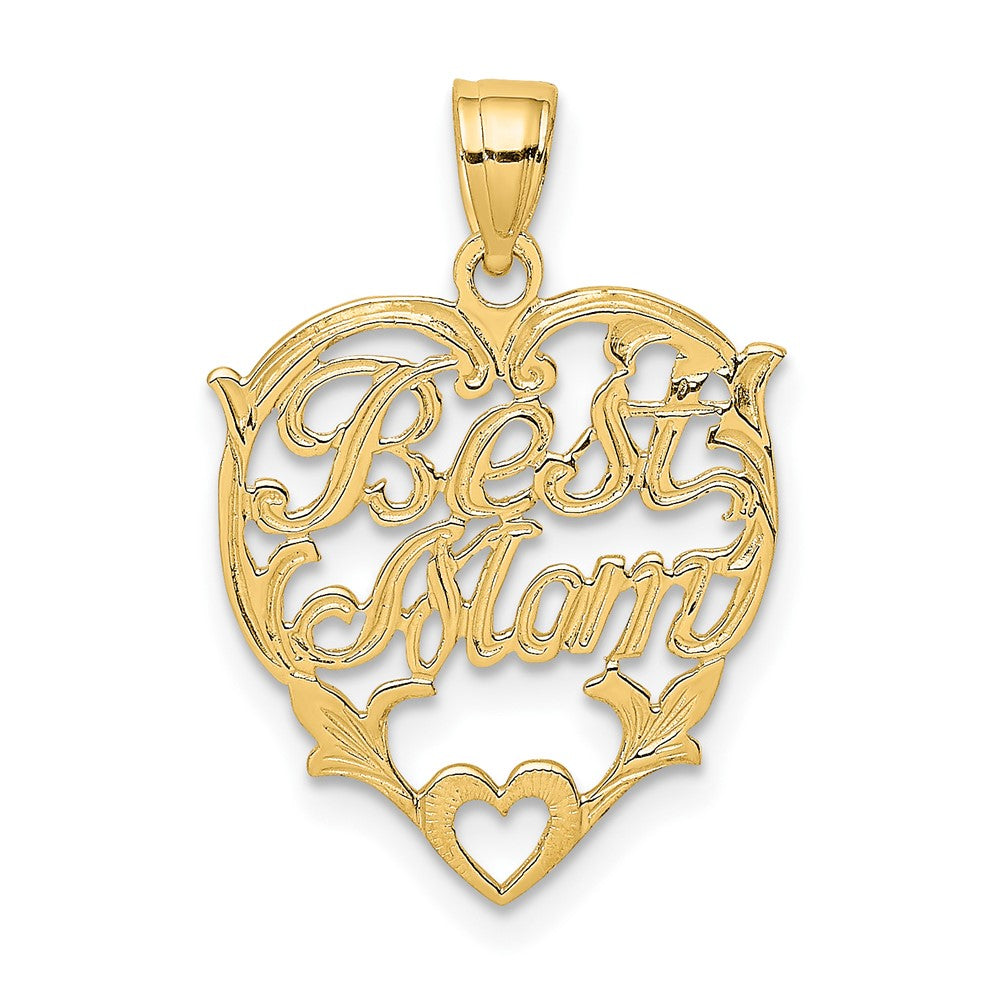 10k BEST MOM in Heart Charm