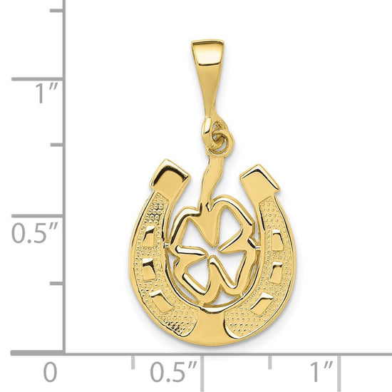 Gold Polished Horseshoe Pendants