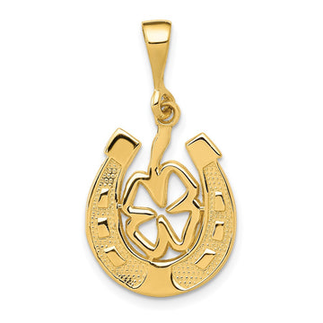 Gold Polished Horseshoe Pendants