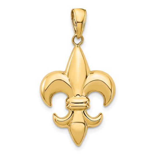 Gold Polished Flue de lis Pendants