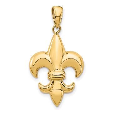 Gold Polished Flue de lis Pendants