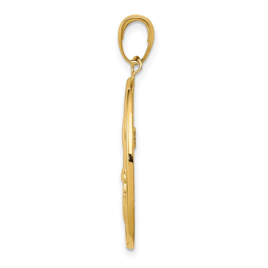 Gold Polished Flue de lis Pendants