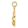 Gold Polished Flip Flop Pendants