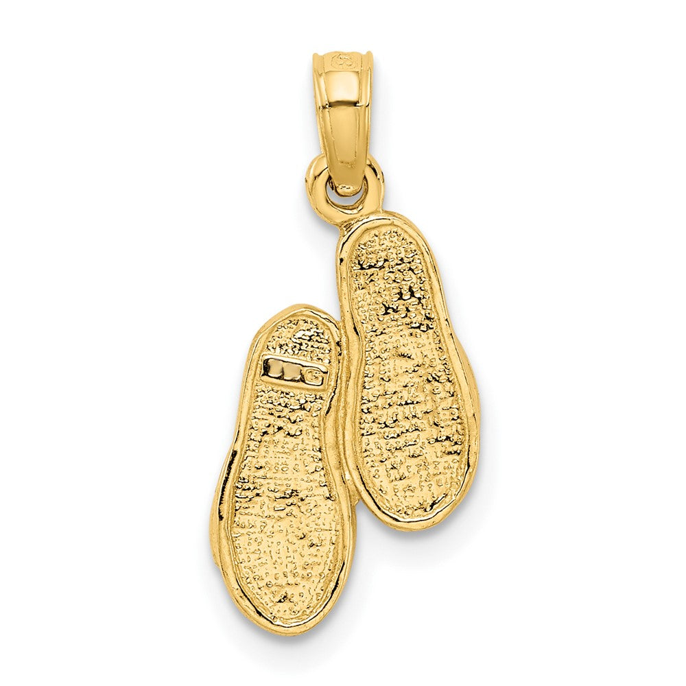 Gold Polished Flip Flop Pendants
