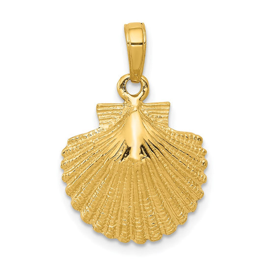 Gold Polished Sea Shell Pendants