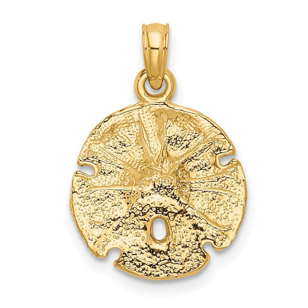 Gold Polished Sand Dollar Pendants