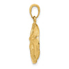 Gold Polished Sand Dollar Pendants