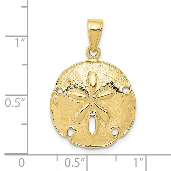 Gold Polished Sand Dollar Pendants