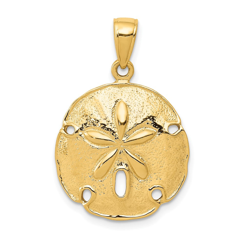 Gold Polished Sand Dollar Pendants