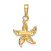 Gold Polished Starfish Pendants