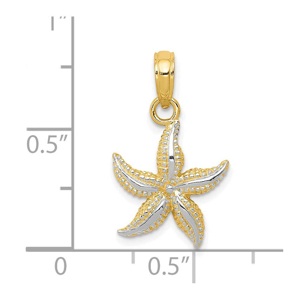 Gold Polished Starfish Pendants