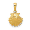 Gold Polished Sea Shell Pendants