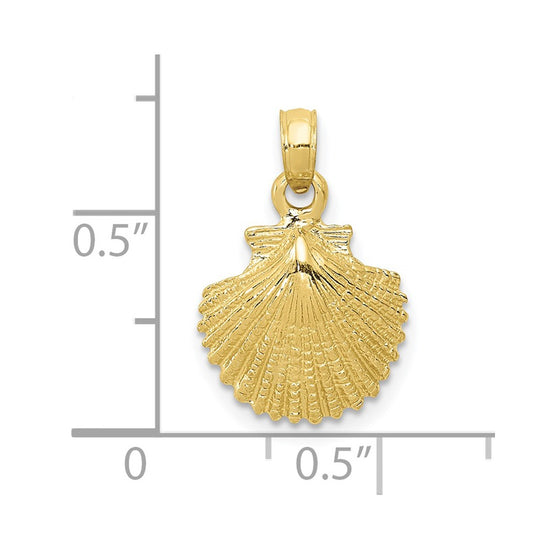 Gold Polished Sea Shell Pendants