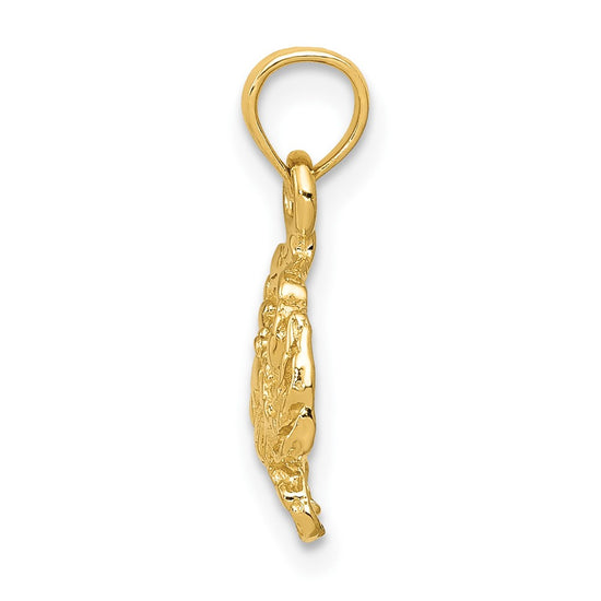 Gold Polished Crab Pendants