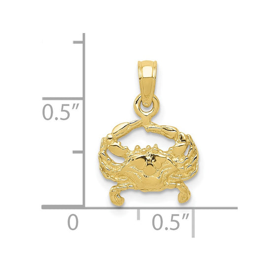 Gold Polished Crab Pendants