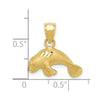 Gold Polished Manatee Pendants