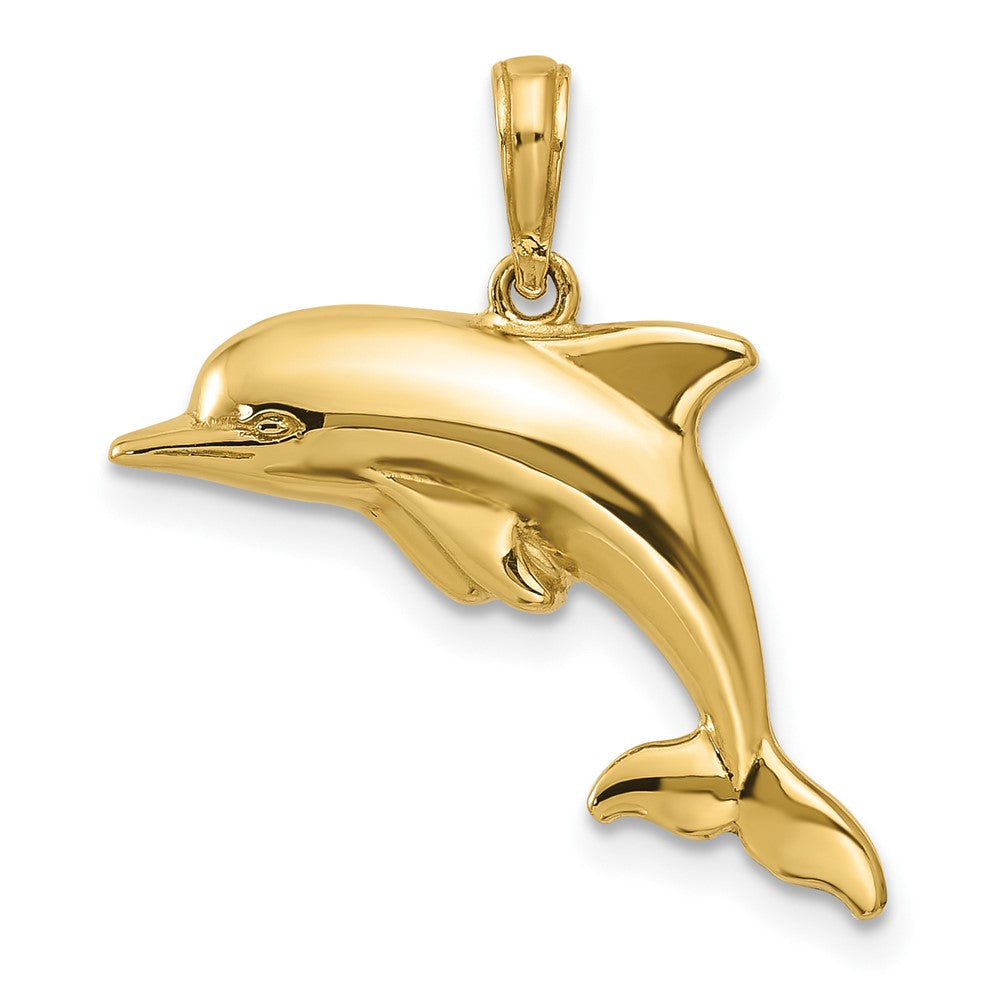 Gold Polished Dolphin Pendants