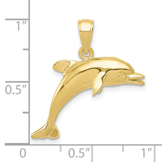 Gold Polished Dolphin Pendants
