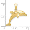 10k Jumping Dolphin Pendant