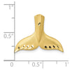 Gold Polished Whale Tail Pendants