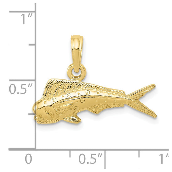 Gold Polished Fish Pendants