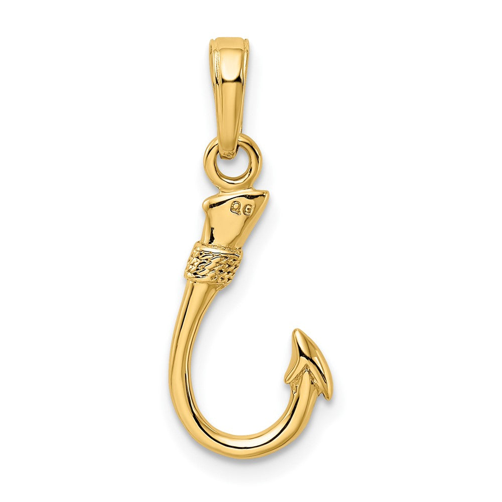 Gold Polished Fish Hook Pendants