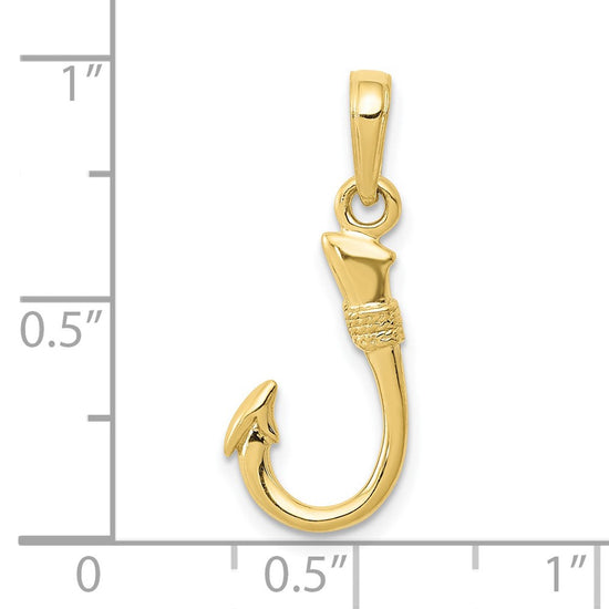 Gold Polished Fish Hook Pendants