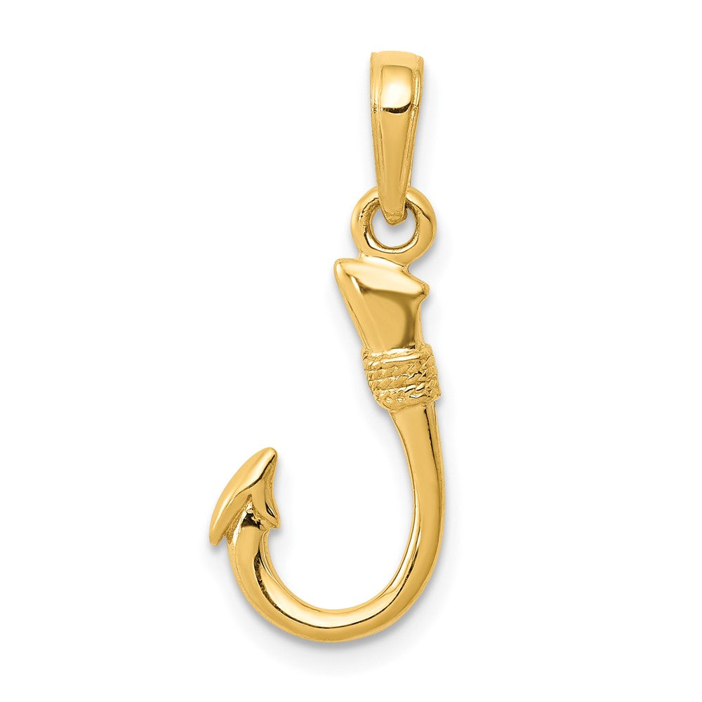 Gold Polished Fish Hook Pendants