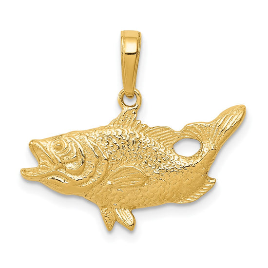 Gold Polished Fish Pendants