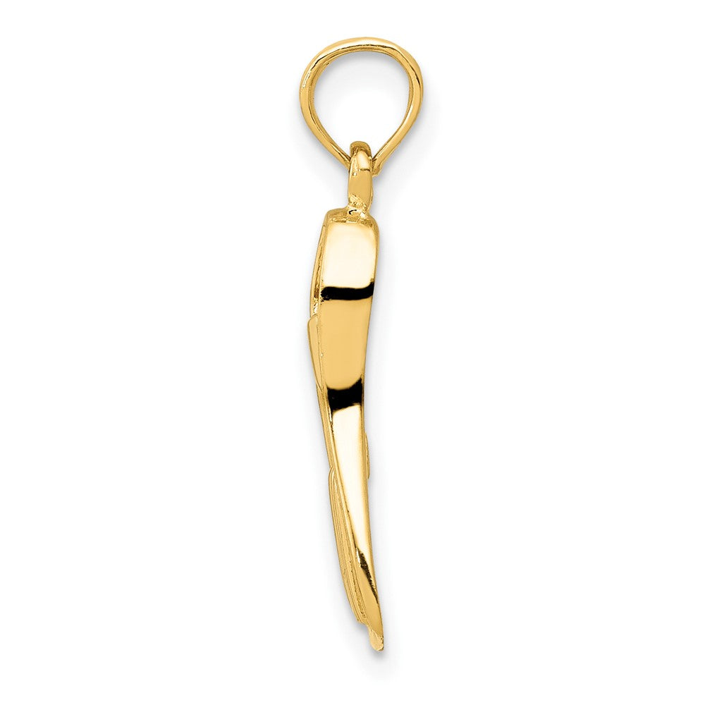 Gold Polished Scuba Flipper Pendants