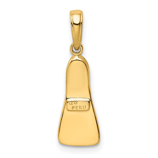 Gold Polished Scuba Flipper Pendants