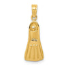 Gold Polished Scuba Flipper Pendants