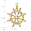 Gold Polished Ship Wheel Pendants