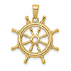 Gold Polished Ship Wheel Pendants
