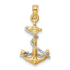 Gold Polished Anchor Pendants