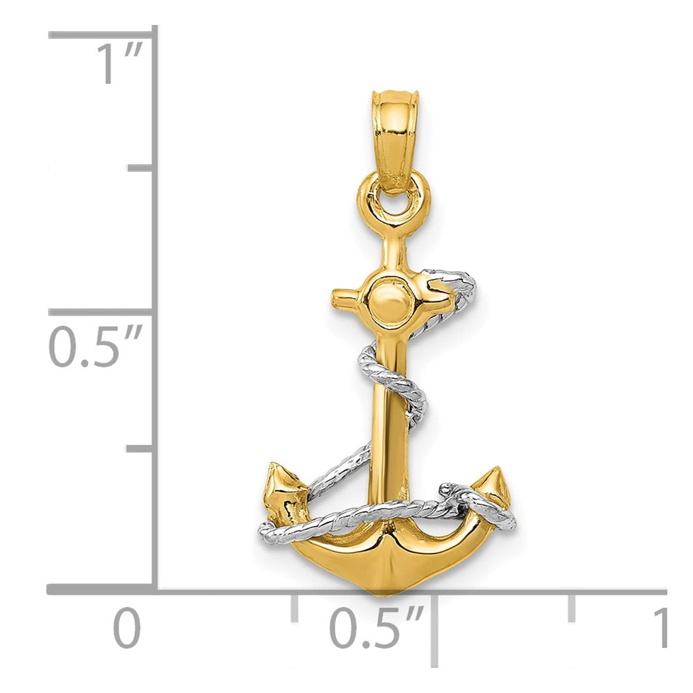 Gold Polished Anchor Pendants