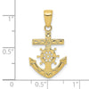 Gold Polished Anchor and Wheel Pendants
