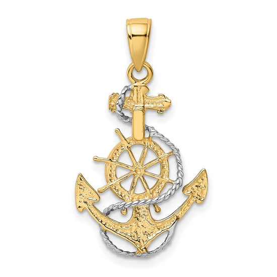 Gold Polished Anchor Pendants