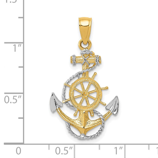 Gold Polished Anchor Pendants