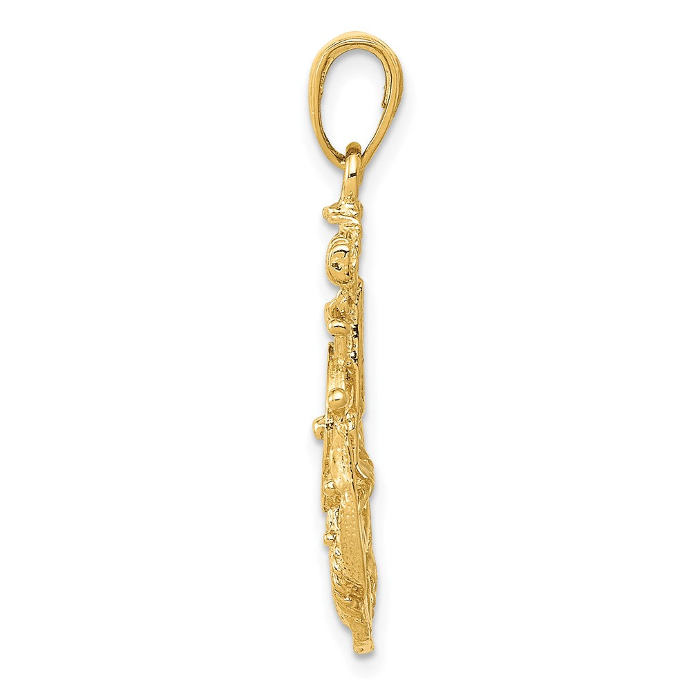 Gold Polished Anchor Pendants