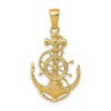 Gold Polished Anchor Pendants