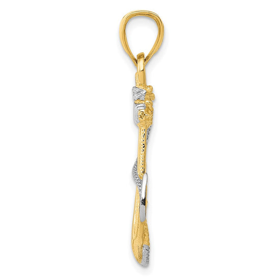 Gold Polished Anchor Pendants