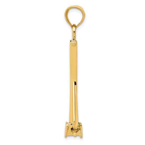 Gold Polished T-bar Anchor Pendants